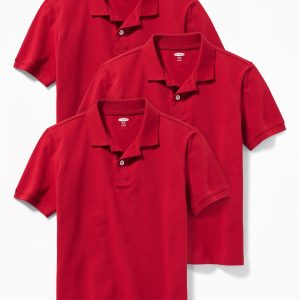School Uniform Polo Shirt 3-Pack for Boys