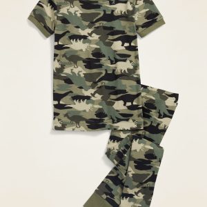Unisex Camo-Dino Pajama Set for Toddler & Baby