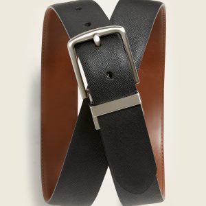 Faux-Leather Reversible Belt