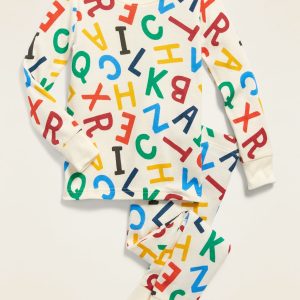 Unisex Alphabet Pajama Set for Toddler & Baby