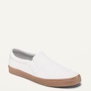 Water-Repellent Canvas Slip-On Sneakers