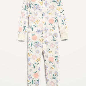 Unisex Snug-Fit 2-Way-Zip Printed Pajama One-Piece for Toddler & Baby