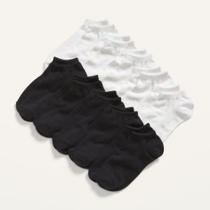 Gender-Neutral Ankle Socks 10-Pack for Kids