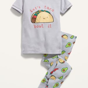 Unisex "Let's Taco 'Bout It" Pajama Set for Toddler & Baby