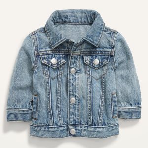 Unisex Light-Wash Jean Jacket for Baby