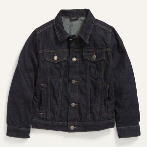 Gender-Neutral Cotton Non-Stretch Jean Jacket for Kids