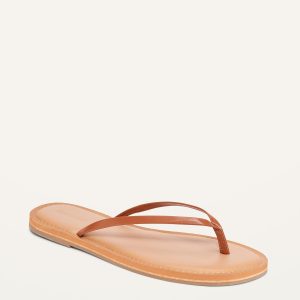 Faux-Leather Capri Sandals
