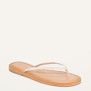 Faux-Leather Capri Sandals