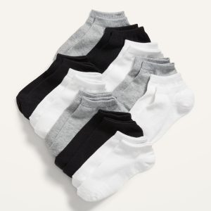 Gender-Neutral Ankle Socks 10-Pack for Kids
