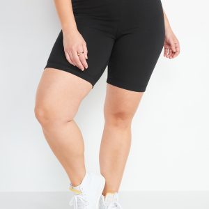 High-Waisted Biker Shorts -- 8-inch inseam