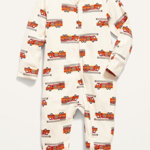 Unisex Printed Footed Sleep & Play One-Piece for Baby