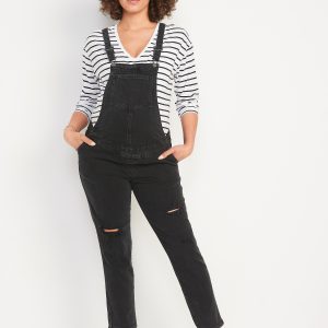 Maternity Side-Panel OG Straight Jean Overalls