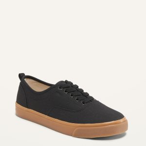 Gender-Neutral Canvas Lace-Up Sneakers for Kids