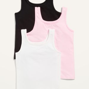 Square-Neck Tank Top 3-Pack for Girls
