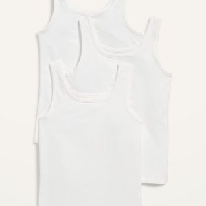 Square-Neck Tank Top 3-Pack for Girls