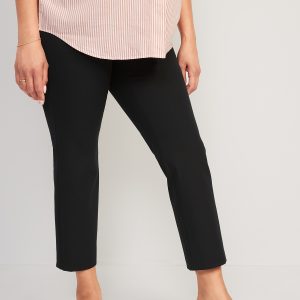 Maternity Side-Panel Pixie Straight Ankle Pants