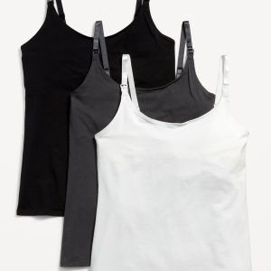Maternity First Layer Nursing Cami Top 3-Pack