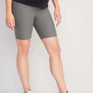 Maternity Full Panel PowerSoft Biker Shorts -- 8-inch inseam
