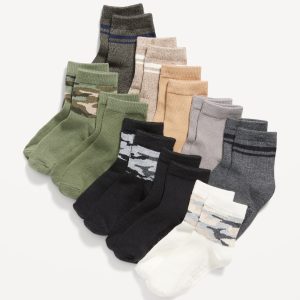 Unisex Crew Socks 10-Pack for Toddler & Baby