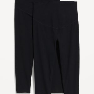 Maternity 2-Pack Full-Panel Cropped Jersey Leggings