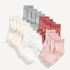 Unisex Crew Socks 10-Pack for Toddler & Baby