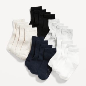 Unisex Crew Socks 10-Pack for Toddler & Baby
