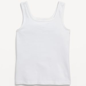 Solid Fitted Tank Top for Girls