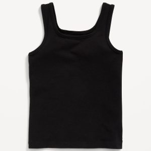 Solid Fitted Tank Top for Girls