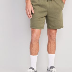 Garment-Washed Fleece Sweat Shorts -- 7-inch inseam
