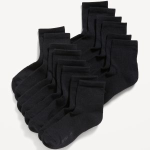 Go-Dry Quarter Crew Socks 7-Pack for Boys