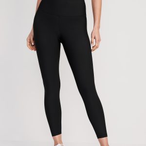 High-Waisted PowerSoft Rib Mix 7/8 Leggings
