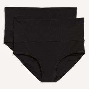 Maternity 2-Pack Rollover-Waist Hipster Underwear