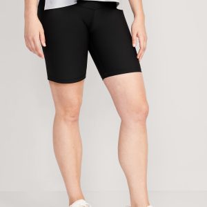 Maternity Full Panel PowerSoft Postpartum Support Biker Shorts -- 8-inch inseam