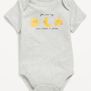 Unisex Short-Sleeve Graphic Bodysuit for Baby