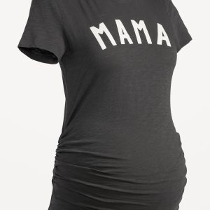 Maternity Graphic Side-Shirred T-Shirt