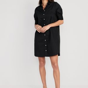 Short-Sleeve Shirt Dress