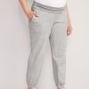 Maternity Rollover-Waist Jogger Sweatpants