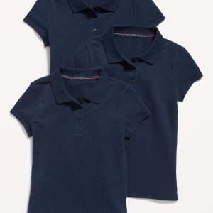 Uniform Pique Polo Shirt 3-Pack for Girls