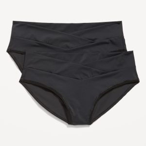 Maternity Low-Rise No-Show Bikini Underwear 2-Pack
