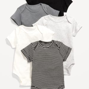 Unisex Short-Sleeve Bodysuit 5-Pack for Baby