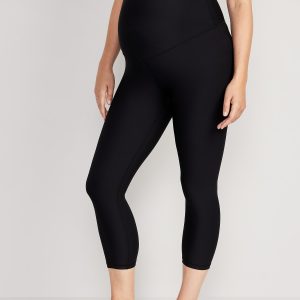 Maternity Full-Panel PowerSoft Crop Leggings