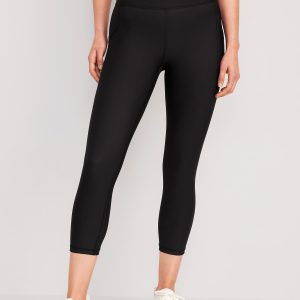 High-Waisted PowerSoft Crop Pocket Leggings