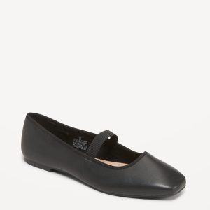 Mary Jane Square-Toe Ballet Flats