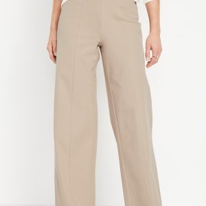 High-Waisted Pull-On Pixie Super Wide-Leg Pants