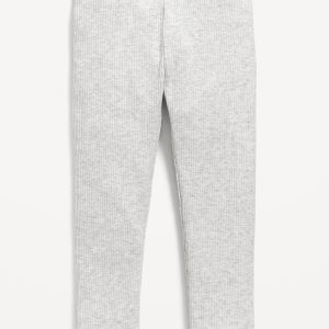 Rib-Knit Full-Length Leggings for Toddler Girls