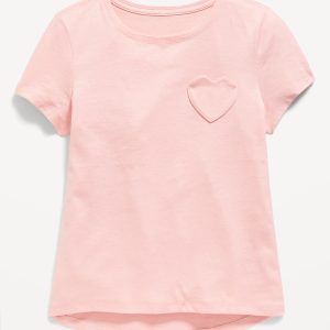 Softest Heart-Pocket T-Shirt for Girls