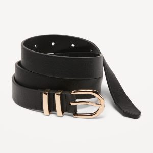 Double Loop Skinny Belt for Women