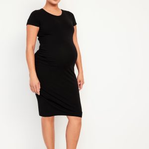 Maternity Short-Sleeve Bodycon Dress