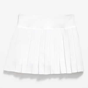 High-Waisted Pleated Performance Skort for Girls