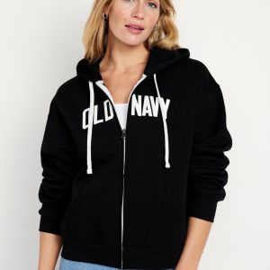 Logo Zip Hoodie Sweatshirt